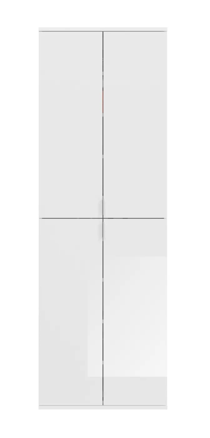 Garderobenschrank Projekt X 2 | Kombination | weiß Hochglanz | Spiegeltüren | 2-teilig