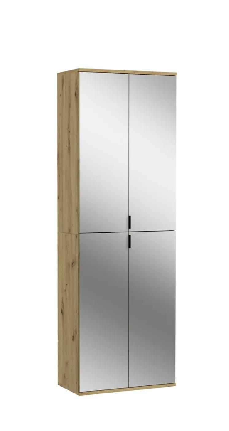 Garderobenschrank Projekt X | Kombination | Artisan Eiche / Spiegeltüren | 3-teilig