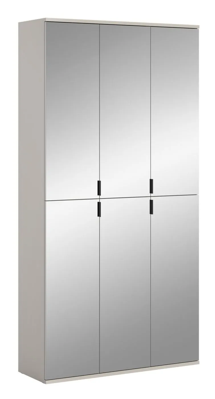 Garderobenschrank Set Projekt X | Kaschmir | Spiegeltüren | 2-teilig