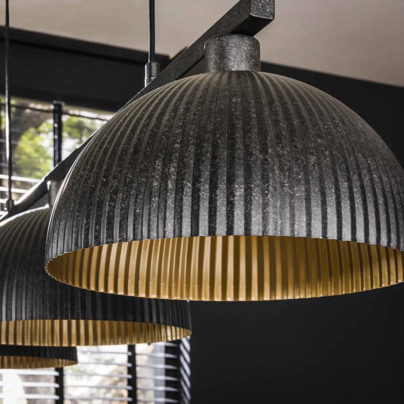 Hängelampe Melton | 3 Leuchten | Metall | Artic schwarz | Industrial