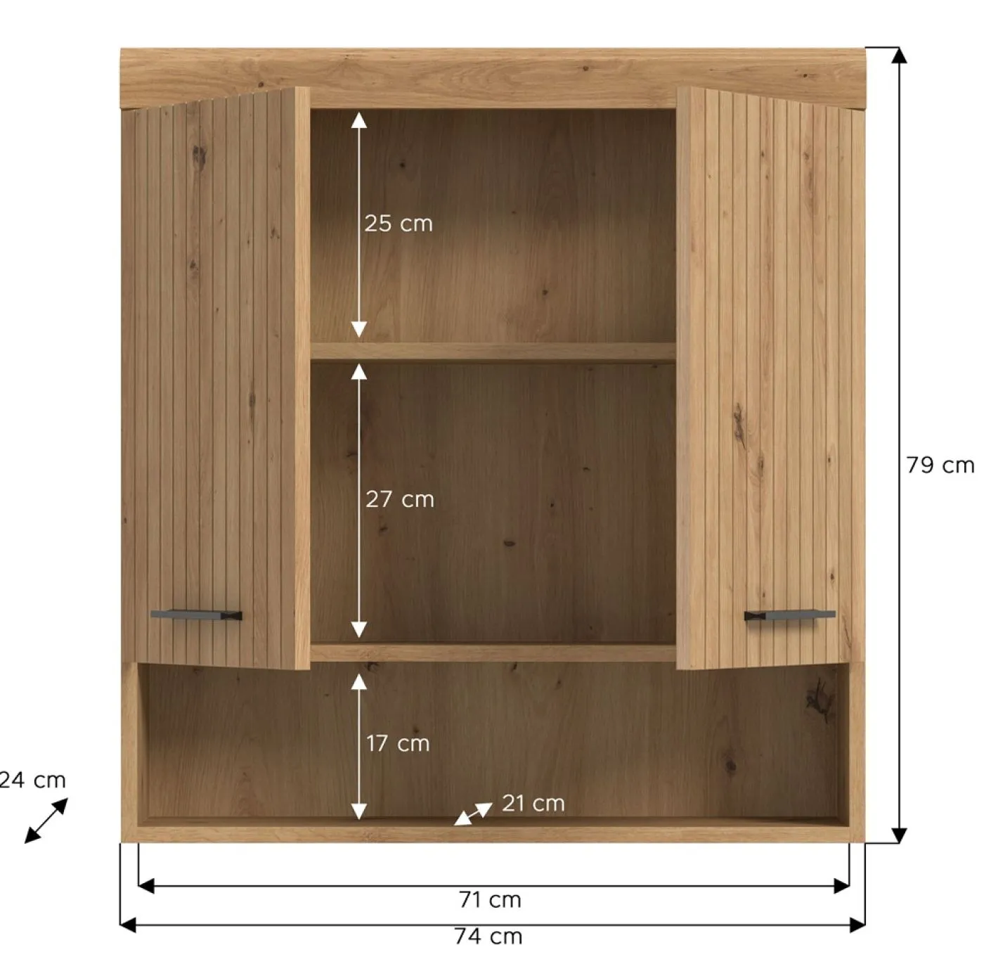 Hängeschrank breit Scout | Artisan Eiche