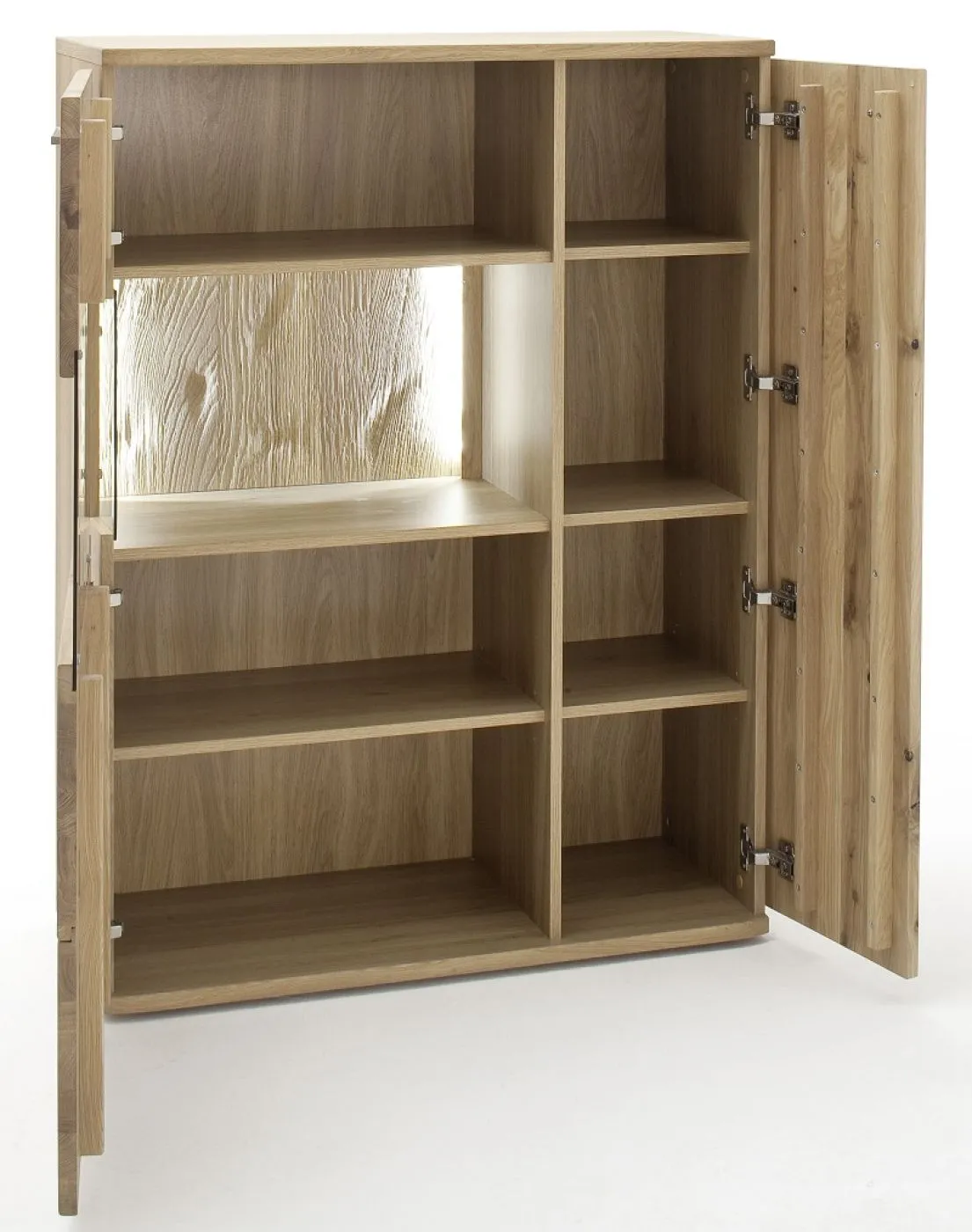 Highboard 2 Santori | Eiche Bianco | LED Beleuchtung