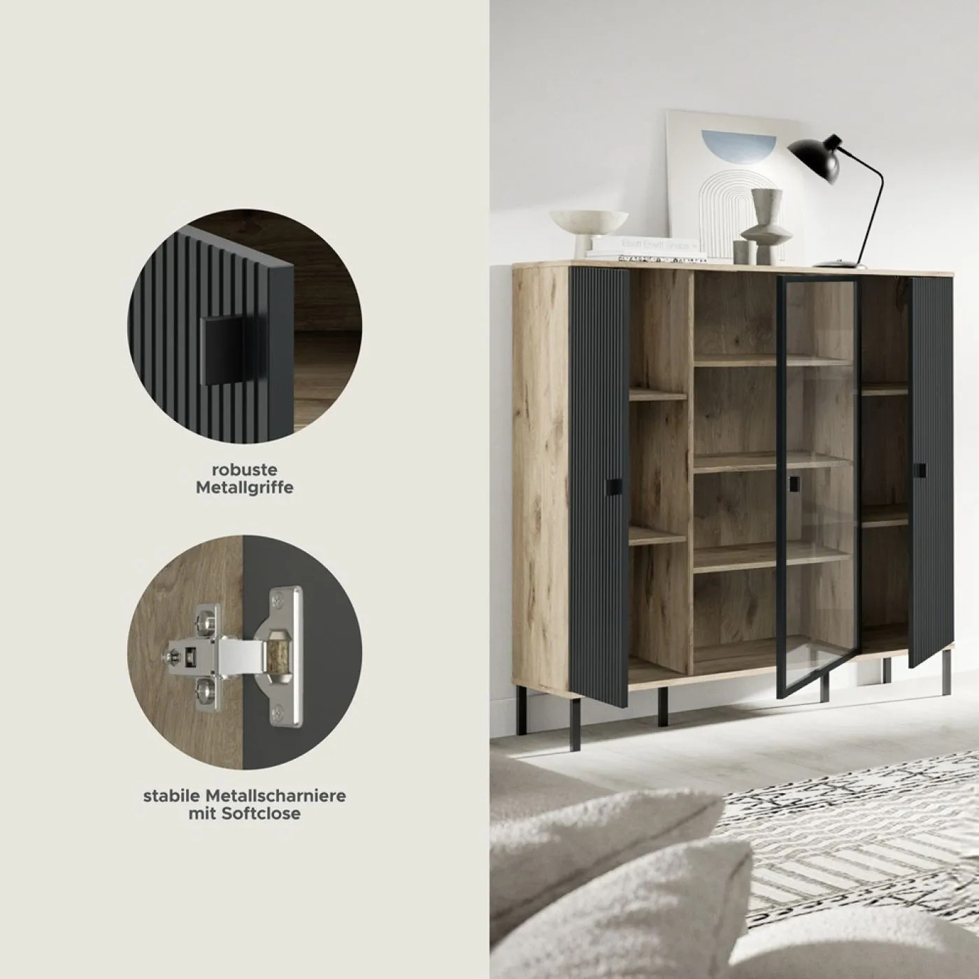 Highboard Chess | Nox Oak / schwarz