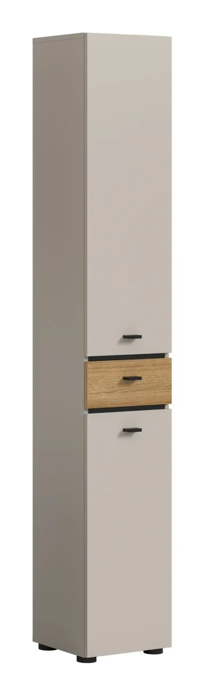 Hochschrank Aqua | Kaschmir / Evoke Oak
