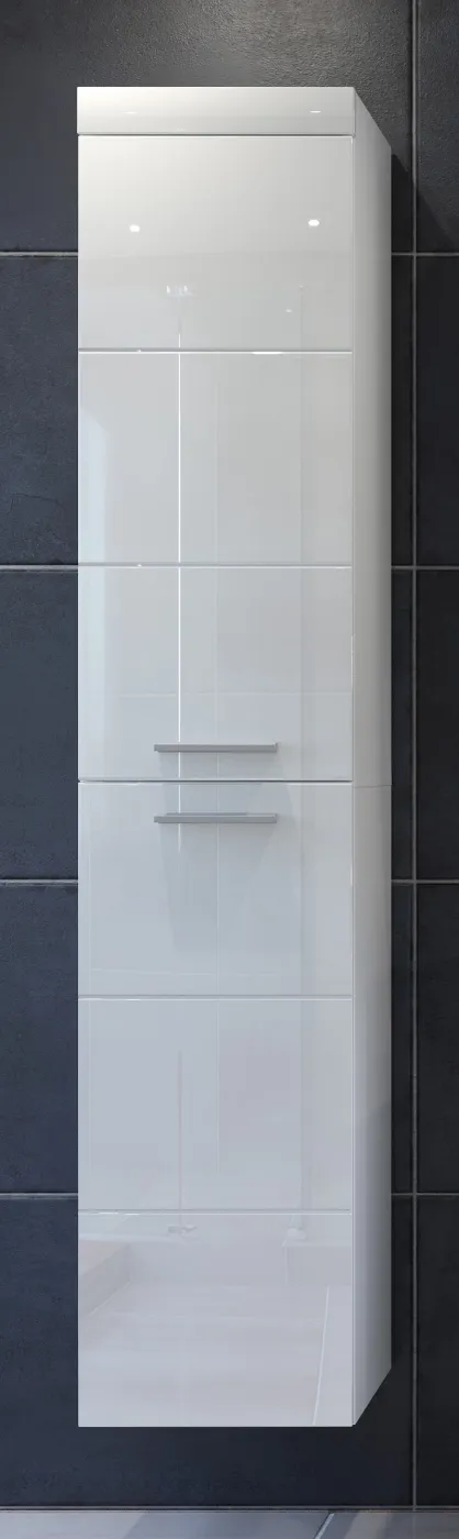 Hochschrank / Hängeschrank Devon | weiß Hochglanz