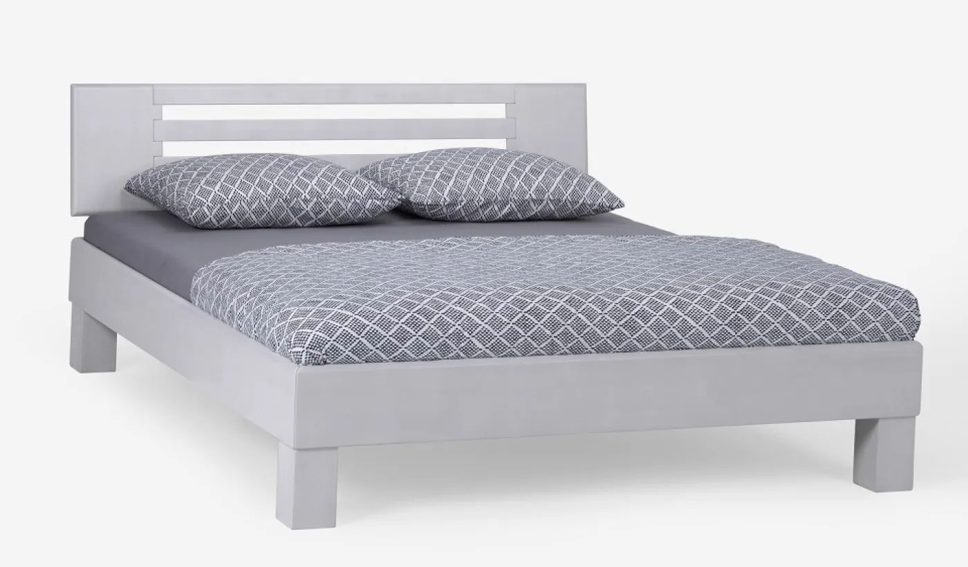 Holzbett massiv Dahlia | Buche weiß lackiert | 180x210 | Kopfteil 2