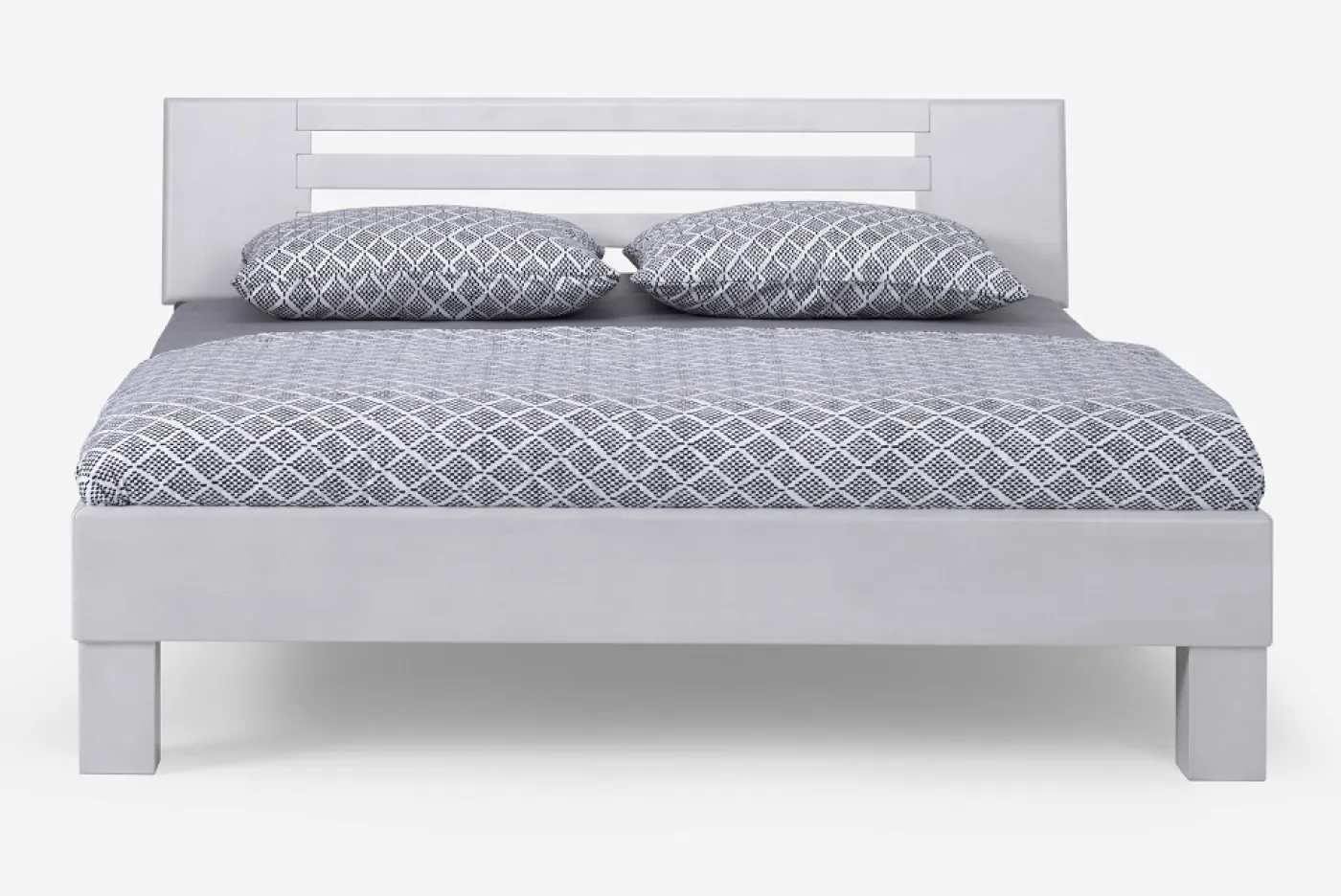 Holzbett massiv Dahlia | Buche weiß lackiert | 180x210 | Kopfteil 2