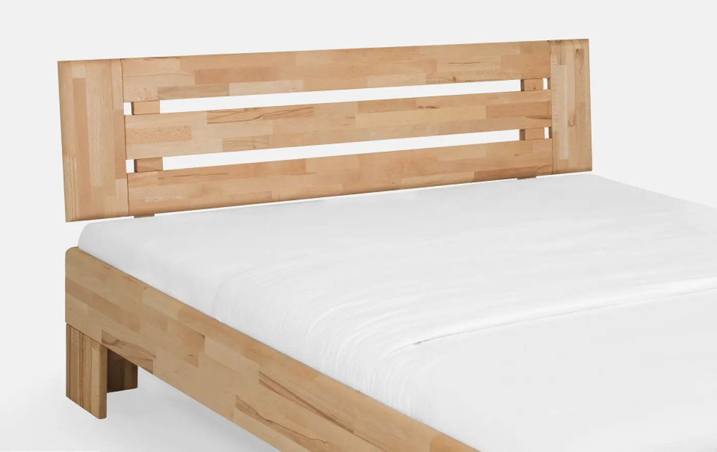 Holzbett massiv Dahlia | Kernbuche geölt | 100x220 | Kopfteil 4