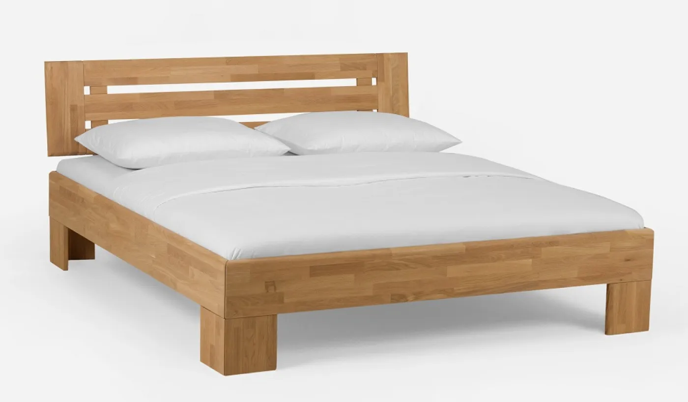 Holzbett massiv Dahlia | Wildeiche Honig geölt | 180x210 | Kopfteil 3
