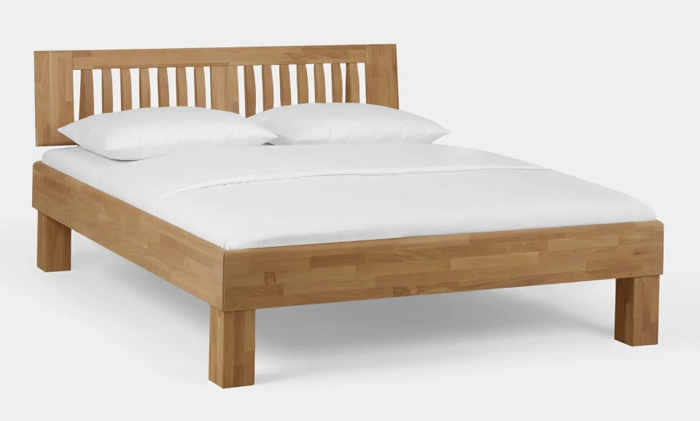 Holzbett massiv Dahlia | Wildeiche Honig geölt | 180x210 | Kopfteil 4