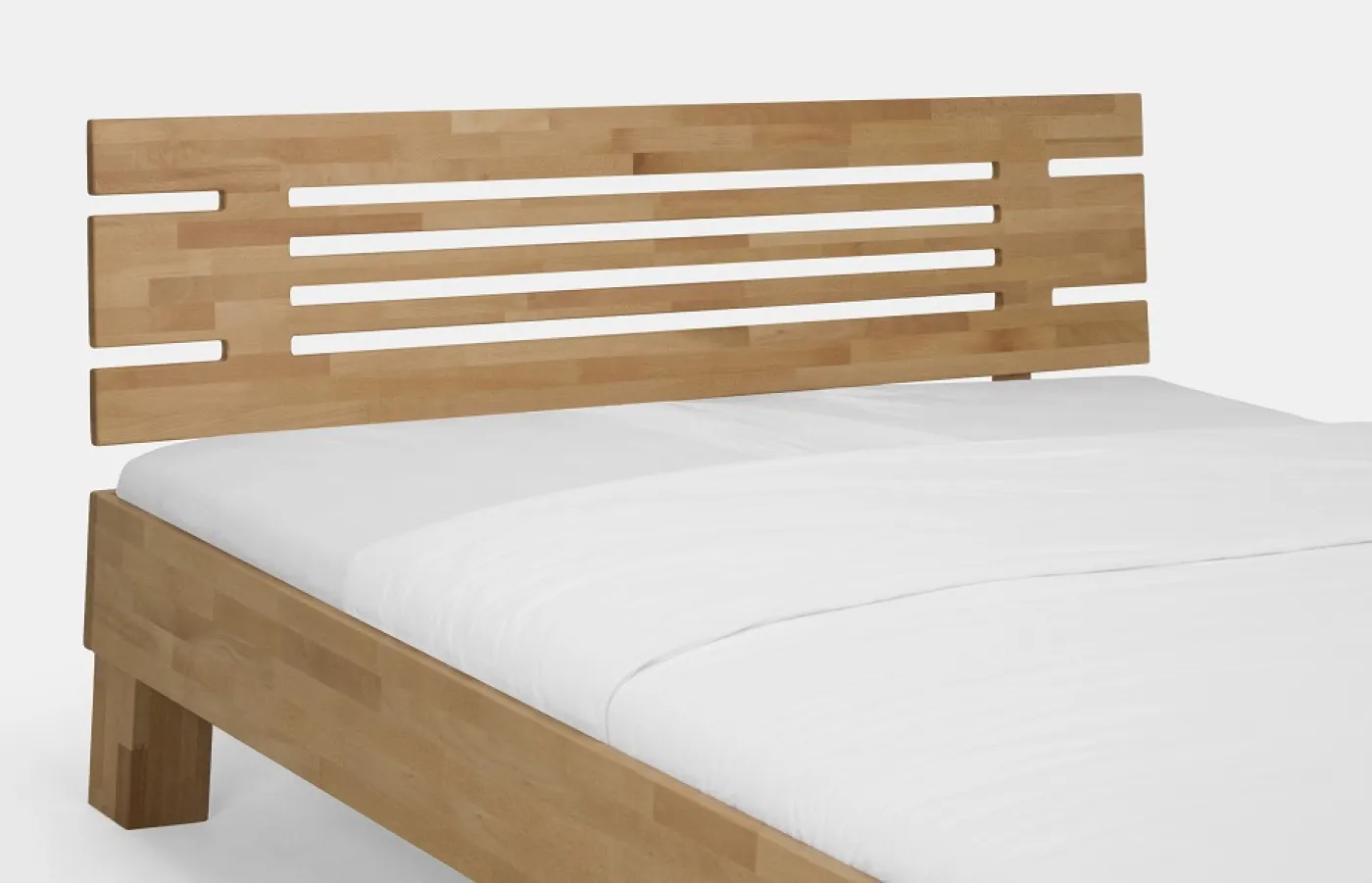 Holzbett massiv Daisy | Buche lackiert | 200x200 | Kopfteil 1