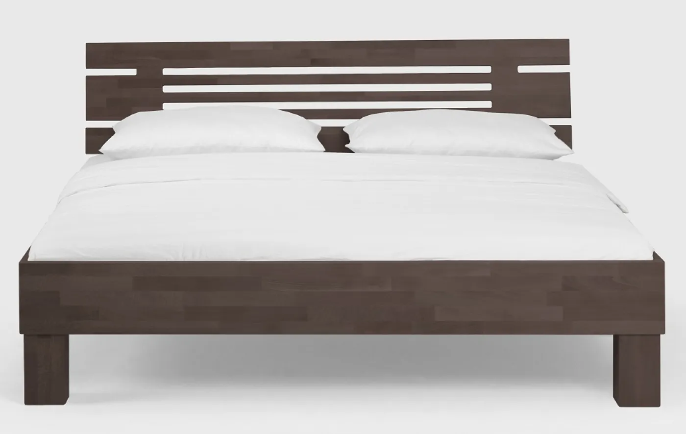 Holzbett massiv Daisy | Buche wenge lackiert | 200x220 | Kopfteil 1