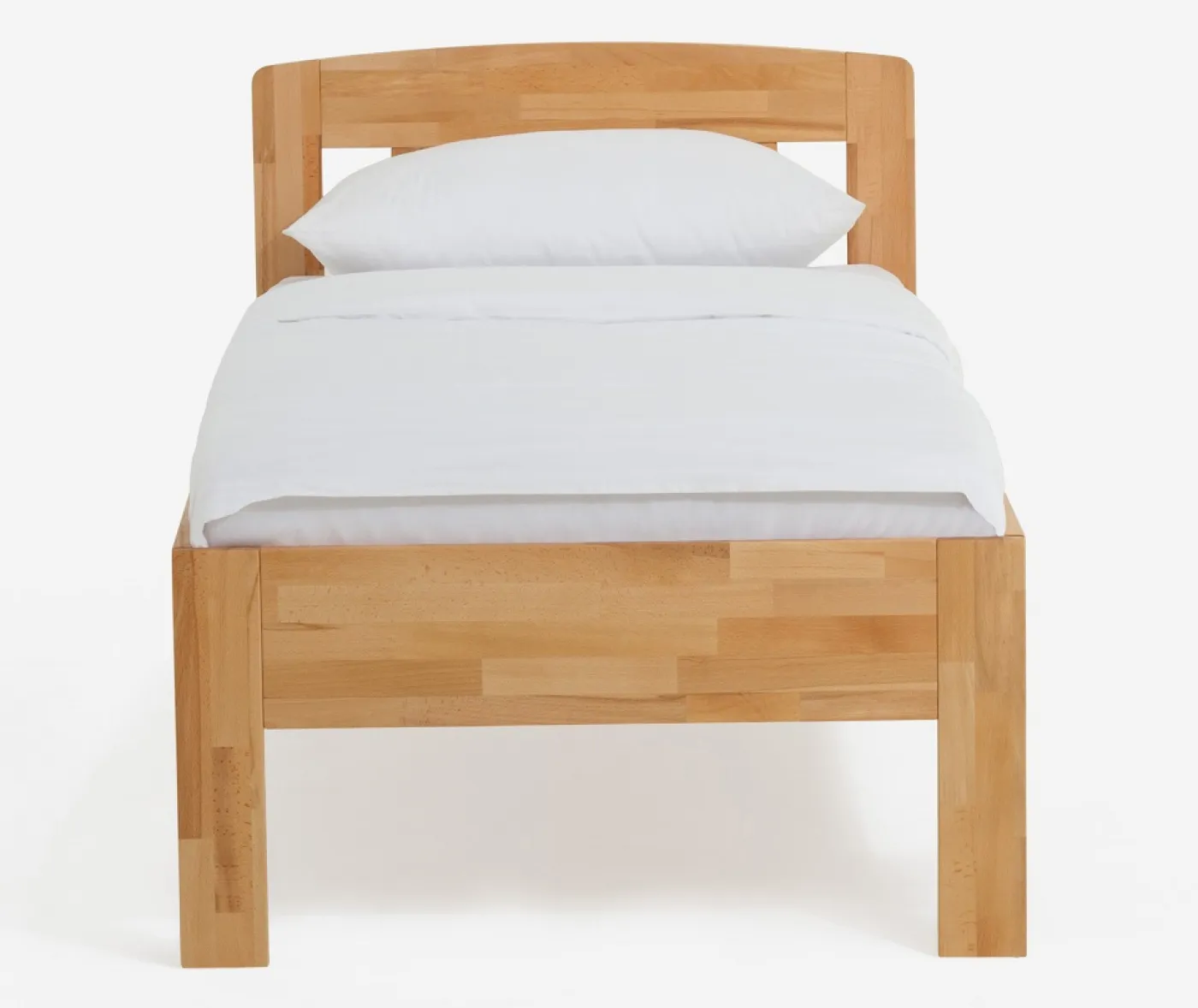 Holzbett massiv Jasmine | Buche lackiert | 100x220 | ohne Fußteil