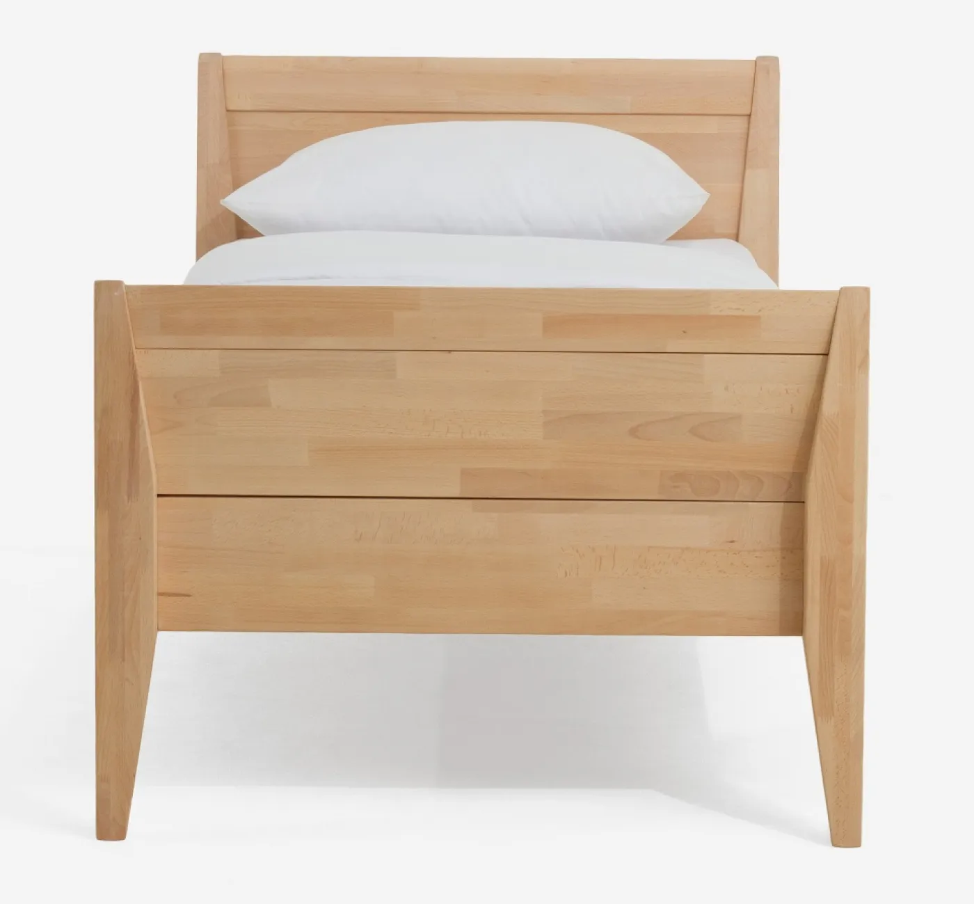Holzbett massiv Jasmine | Buche natur geölt | 100x190 | mit Fußteil