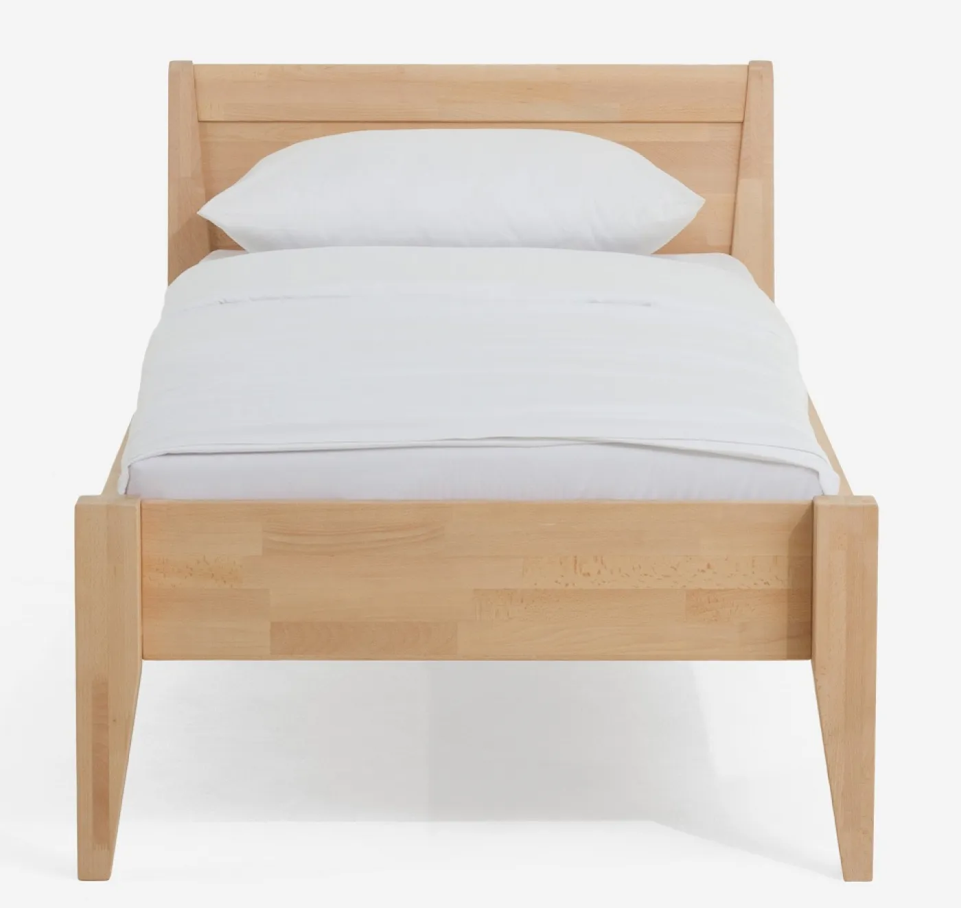 Holzbett massiv Jasmine | Buche natur geölt | 120x210 | mit Fußteil