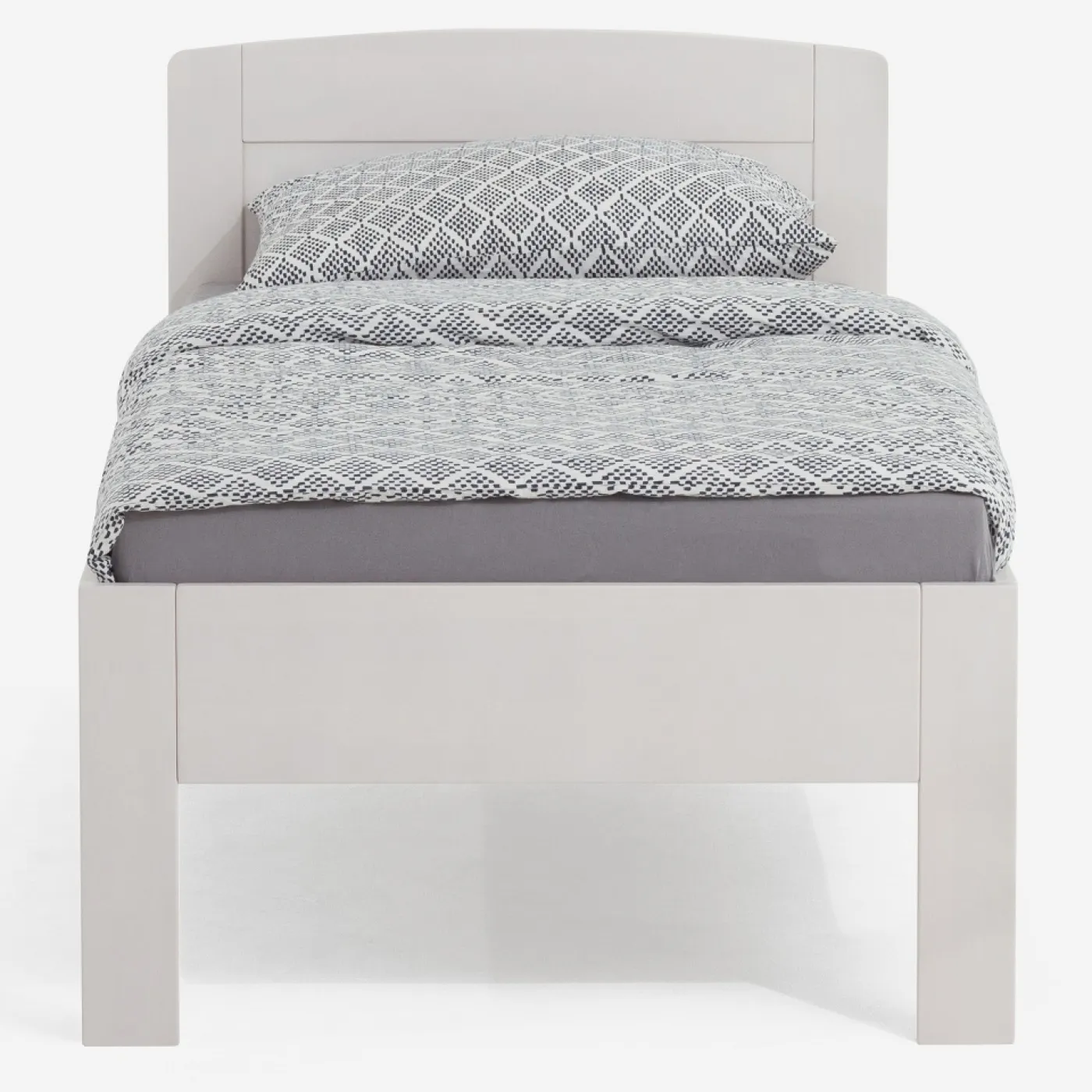 Holzbett massiv Jasmine | Buche weiß lackiert | 90x210 | ohne Fußteil