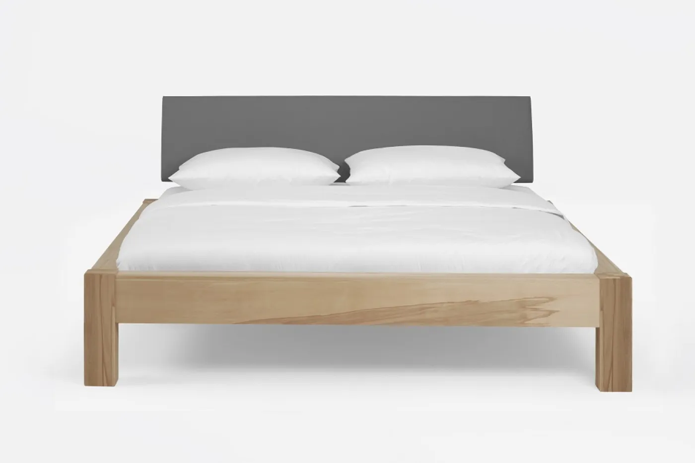 Holzbett massiv Lotus | Kernbuche geölt | 200x220 | Kopfteil 1