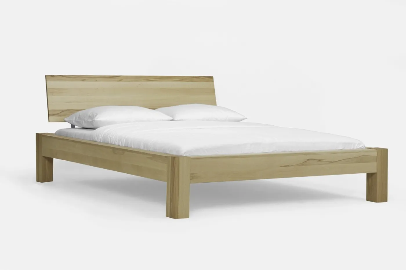 Holzbett massiv Lotus | Kernbuche geölt | verschiedene Größen 140x210 Kopfteil 1
