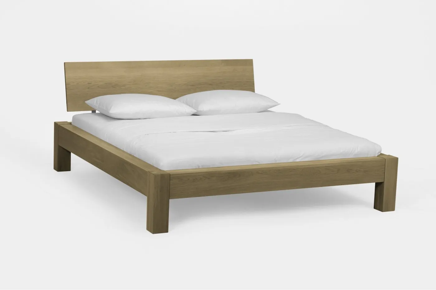 Holzbett massiv Lotus | Wildeiche Honig geölt | 140x210 | Kopfteil 3