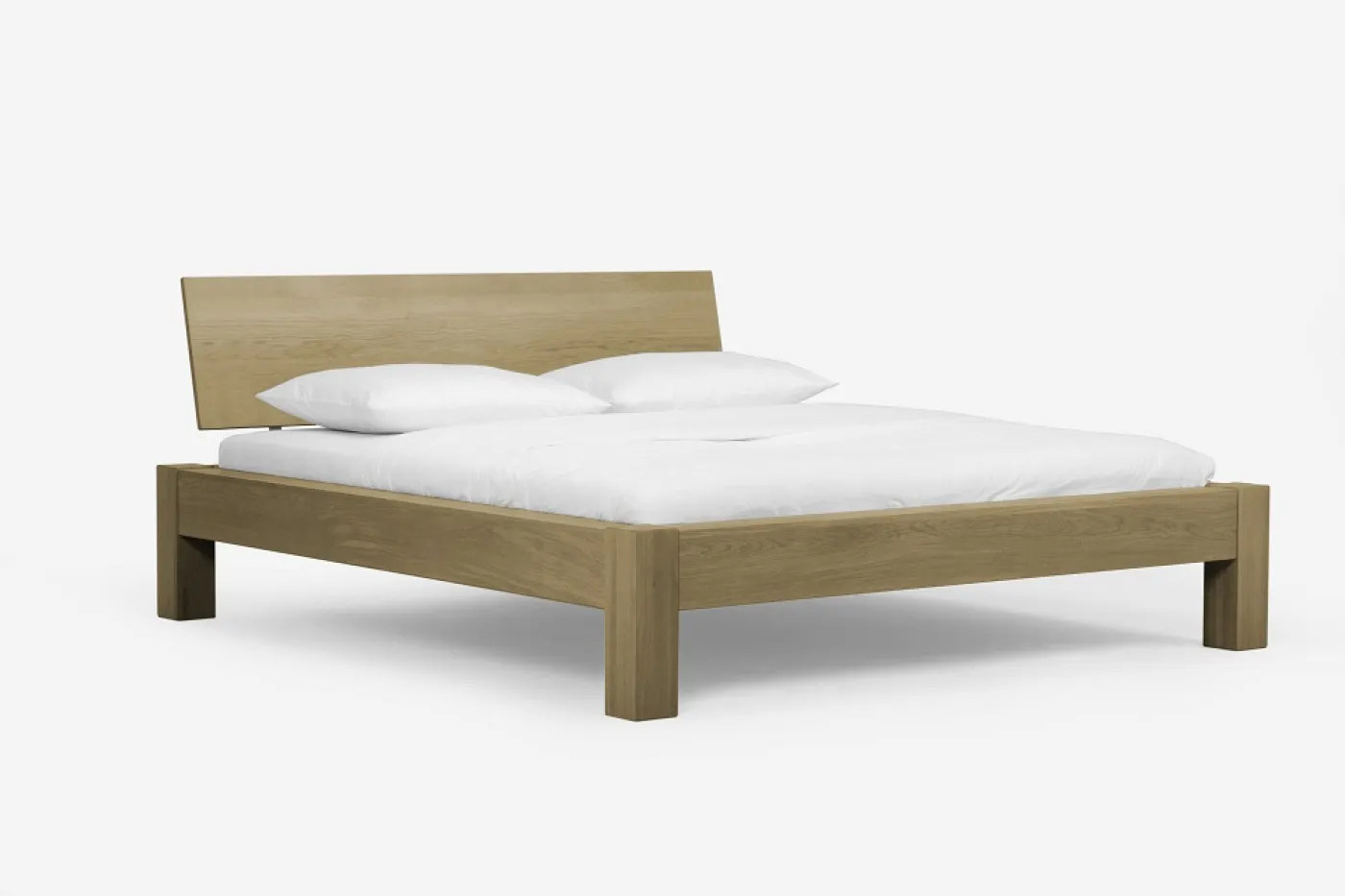 Holzbett massiv Lotus | Wildeiche Honig geölt | 180x220 | Kopfteil 3