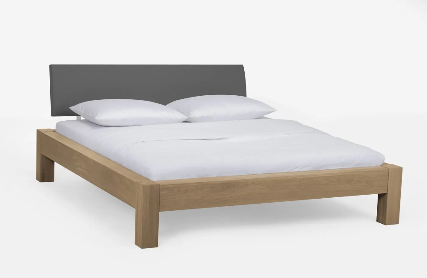 Holzbett massiv Lotus | Wildeiche Honig geölt | verschiedene Größen 160x210 Kopfteil 2