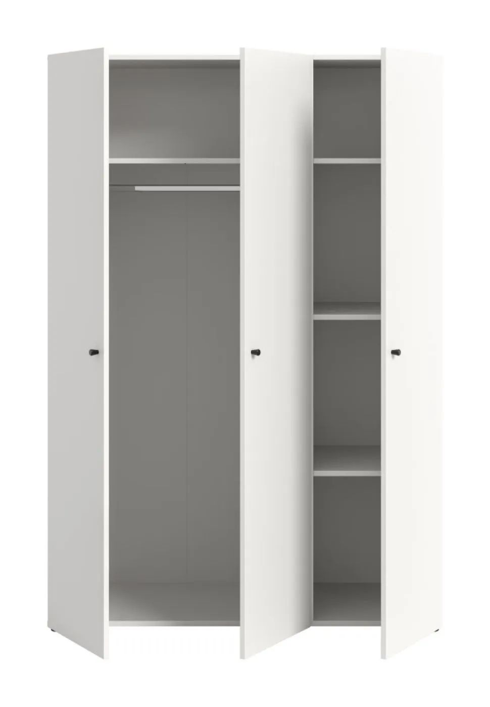 Kleiderschrank Darwin | mit 3 Türen | weiß