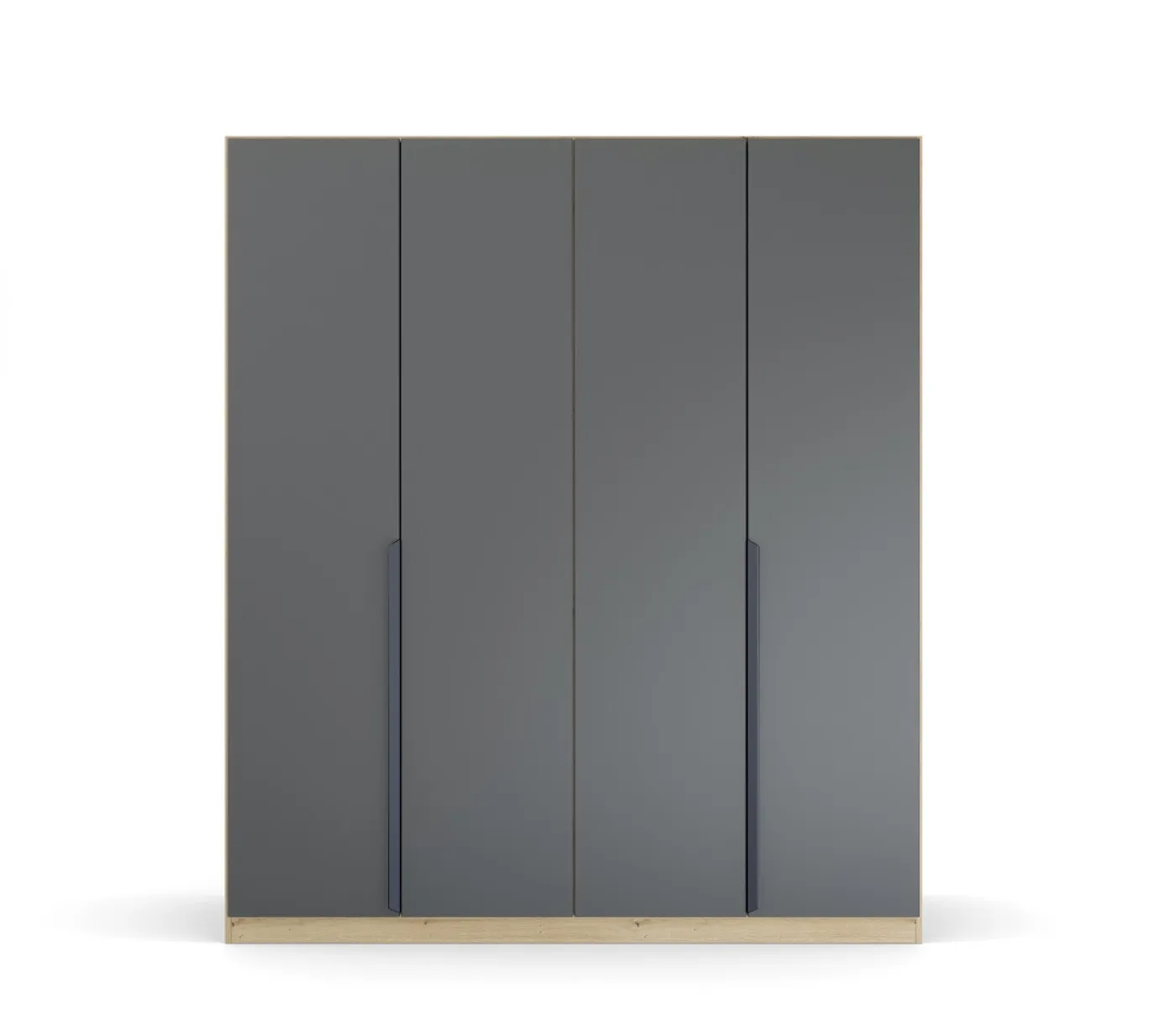 Kleiderschrank Drehtürenschrank Dark&Wood | 4-türig | grau metallic / Eiche Artisan | 181x210