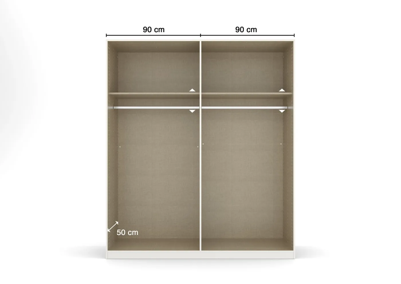 Kleiderschrank Drehtürenschrank Glamour | 4-türig | weiß Hochglanz / alpinweiß | 181x210