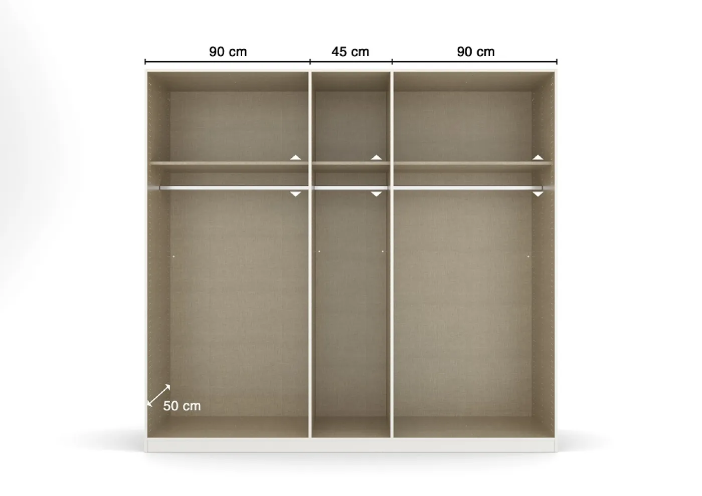 Kleiderschrank Drehtürenschrank Glamour | 5-türig | mit Schubkästen | weiß Hochglanz / alpinweiß | 226x210