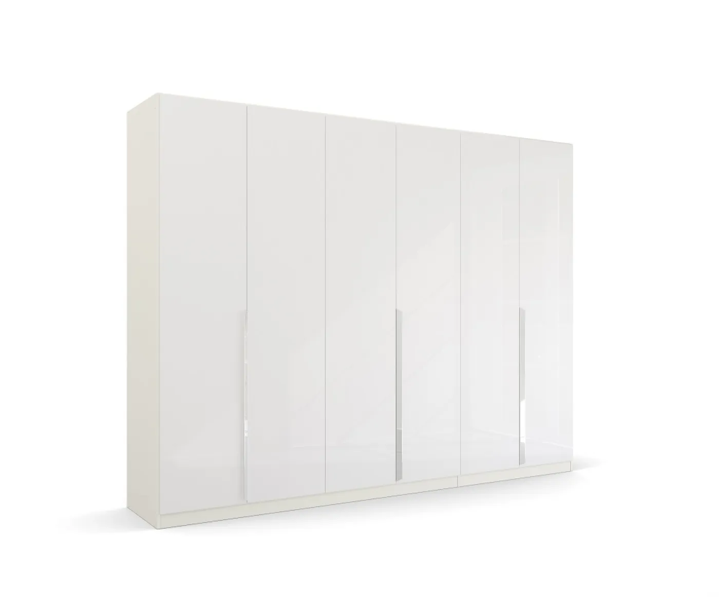 Kleiderschrank Drehtürenschrank Glamour | 6-türig | weiß Hochglanz / alpinweiß | 271x210