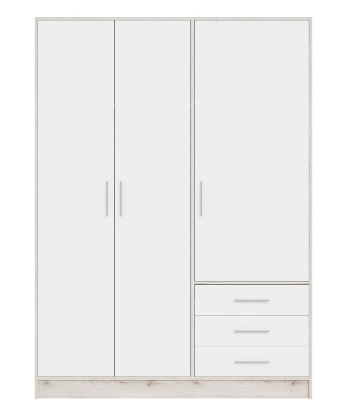 Kleiderschrank Drehtürenschrank Jupp | mit Schubkästen | Sandeiche / weiß | verschiedene Größen