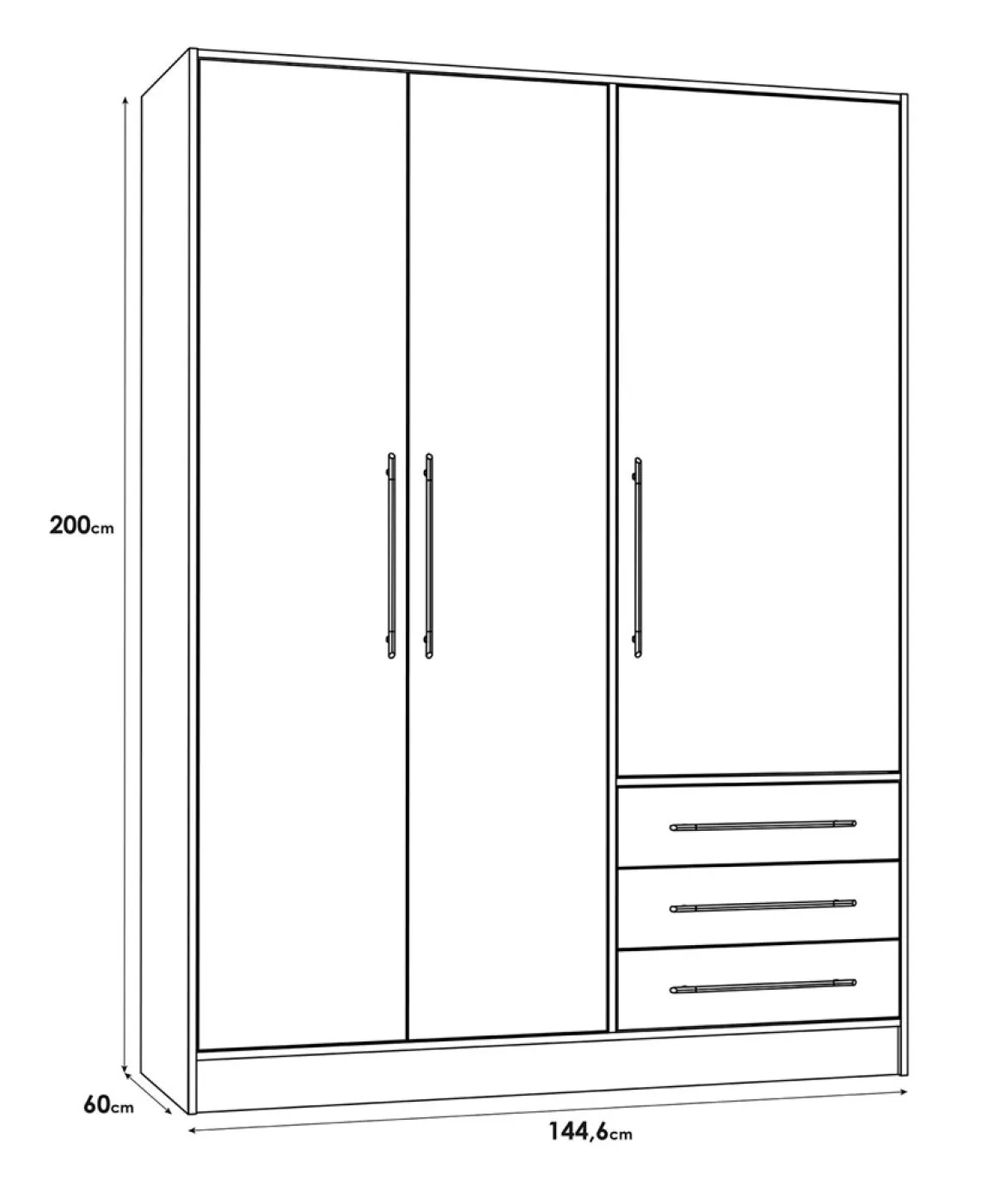 Kleiderschrank Drehtürenschrank Jupp | mit Schubkästen | Sandeiche / weiß | verschiedene Größen