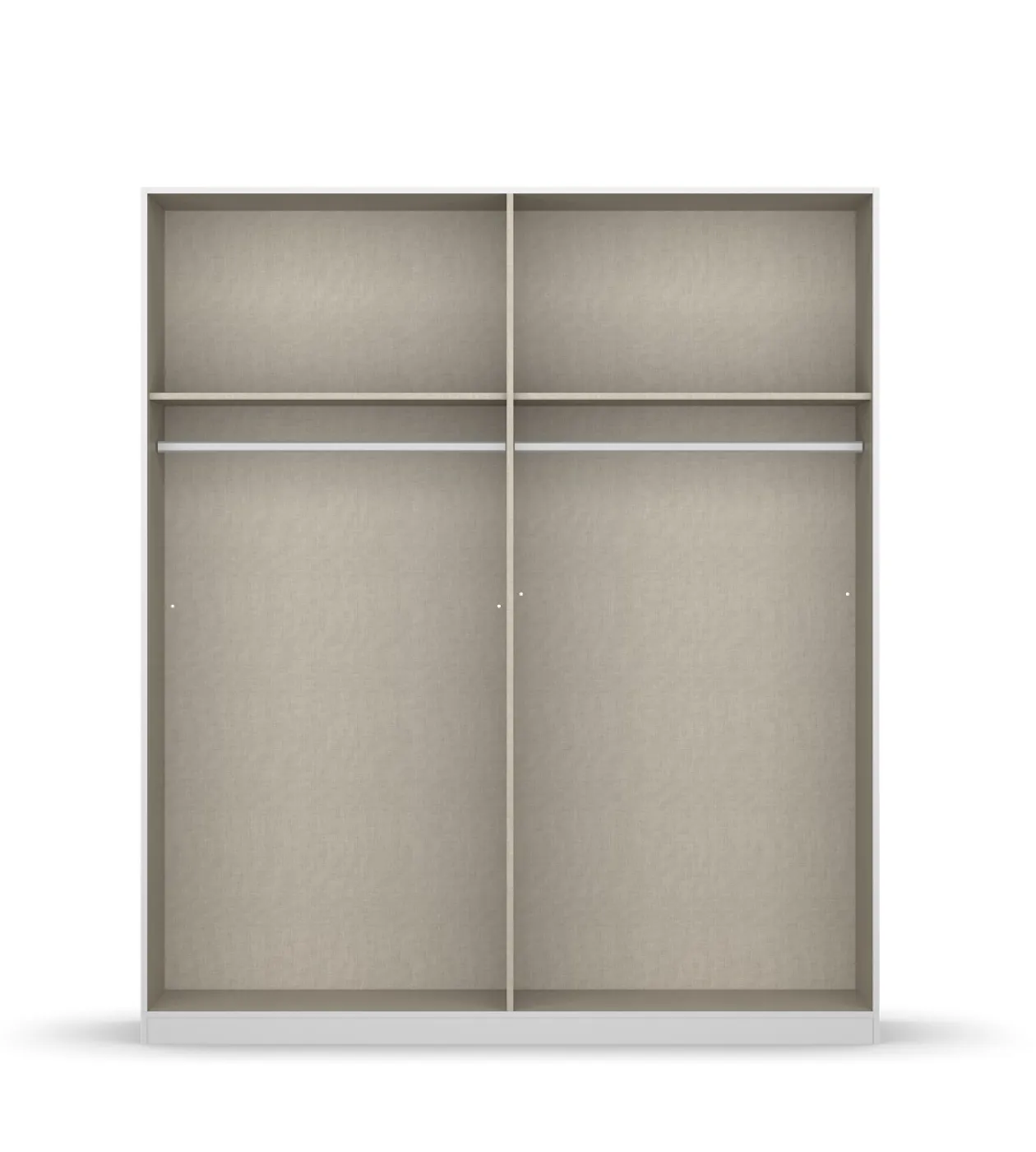 Kleiderschrank Drehtürenschrank Monostar | 4-türig | mit Glastüren | Alpinweiß | 181x210 | ohne Schubkasteneinsatz & Wäscheeinteilung