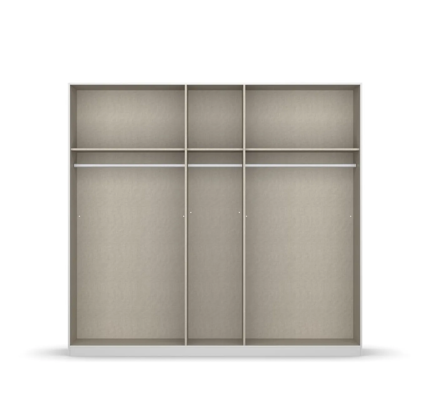 Kleiderschrank Drehtürenschrank Monostar | 5-türig | mit Glastüren | Alpinweiß | 226x210 | ohne Schubkasteneinsatz
