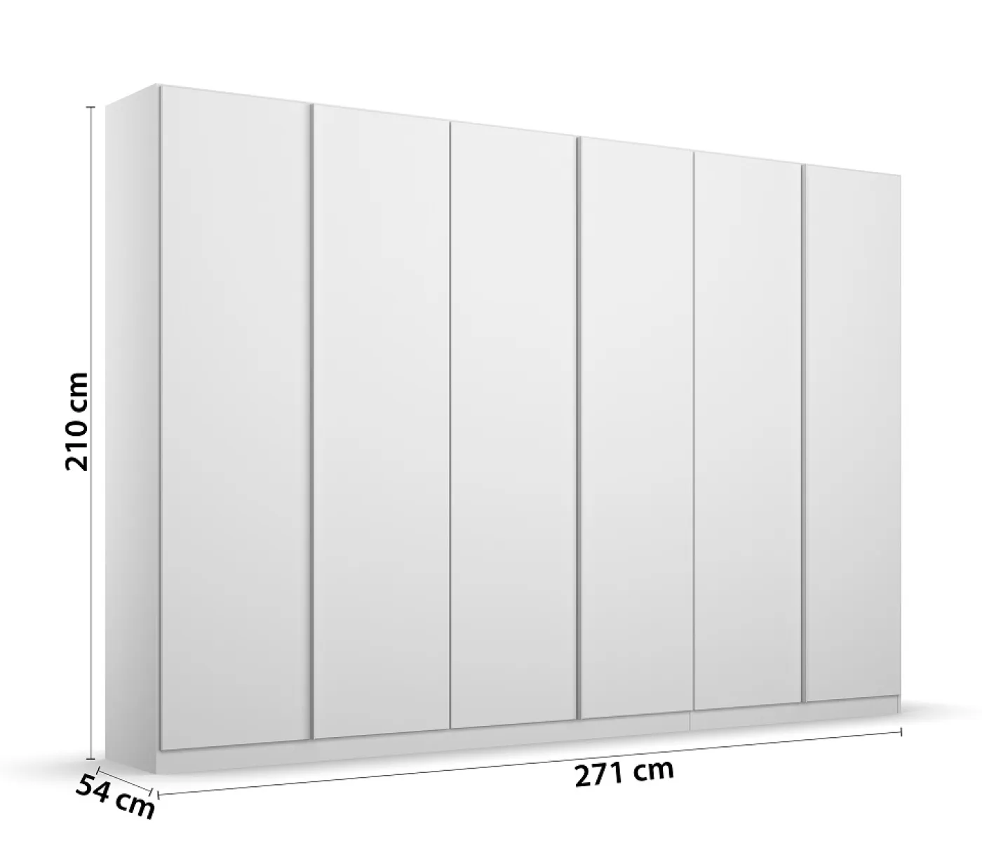 Kleiderschrank Drehtürenschrank Monostar | Alpinweiß | verschiedene Größen