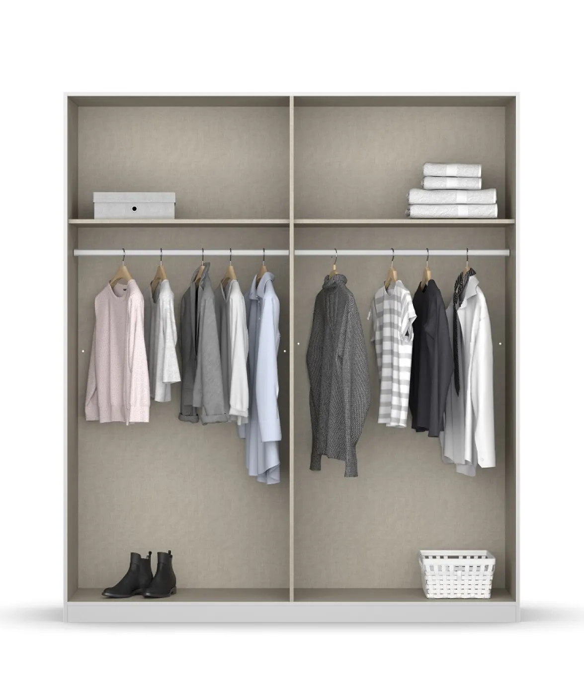 Kleiderschrank Drehtürenschrank Monostar | Alpinweiß | verschiedene Größen