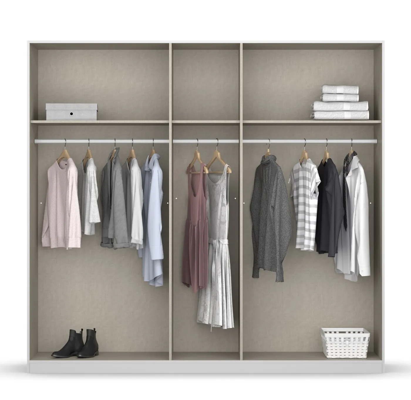 Kleiderschrank Drehtürenschrank Monostar | Alpinweiß | verschiedene Größen