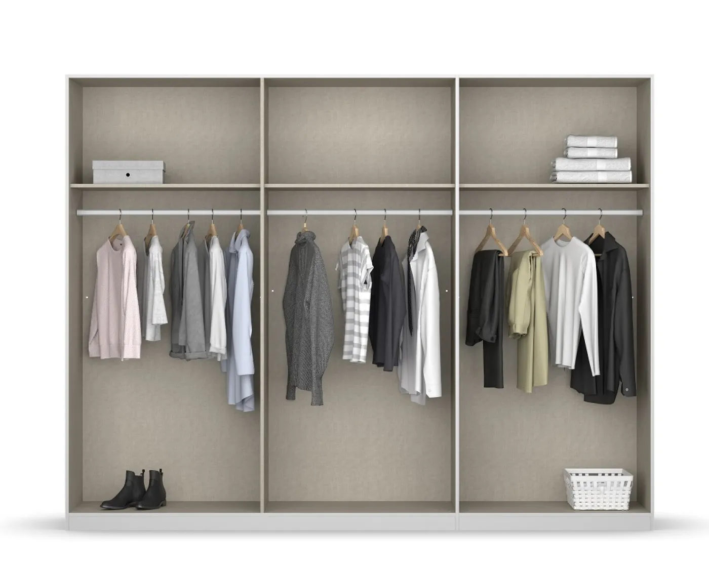 Kleiderschrank Drehtürenschrank Monostar | grau-metallic | verschiedene Größen