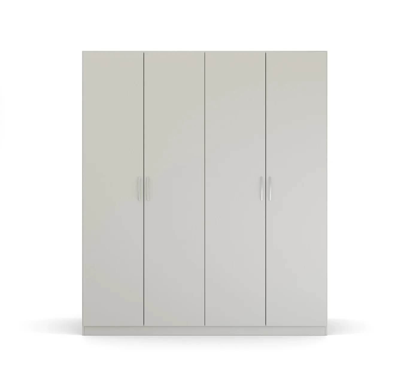 Kleiderschrank Drehtürenschrank Quadra-Spin | 4-türig | seidengrau | 181x210 | Griff Pure