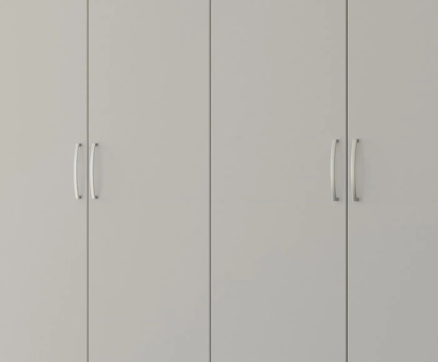 Kleiderschrank Drehtürenschrank Quadra-Spin | 4-türig | seidengrau | 181x210 | Griff Pure