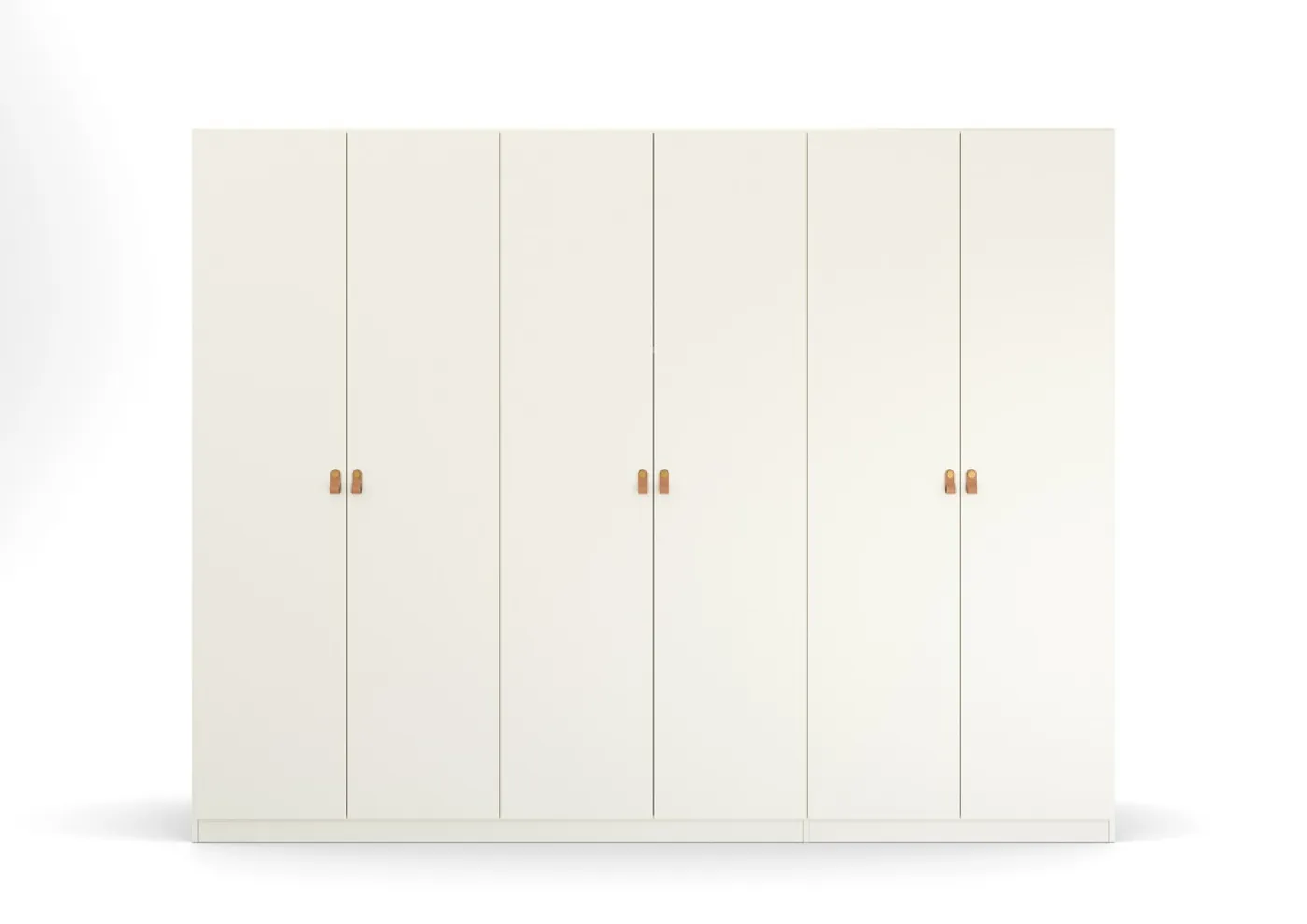 Kleiderschrank Drehtürenschrank Quadra-Spin | 6-türig | alpinweiß | 271x210 | Griff Homey