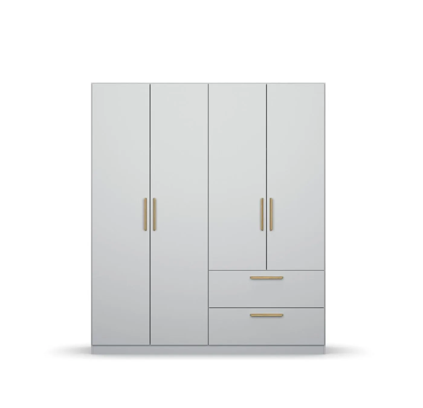 Kleiderschrank Drehtürenschrank Skandi | mit Schubkästen | seidengrau | verschiedene Größen
