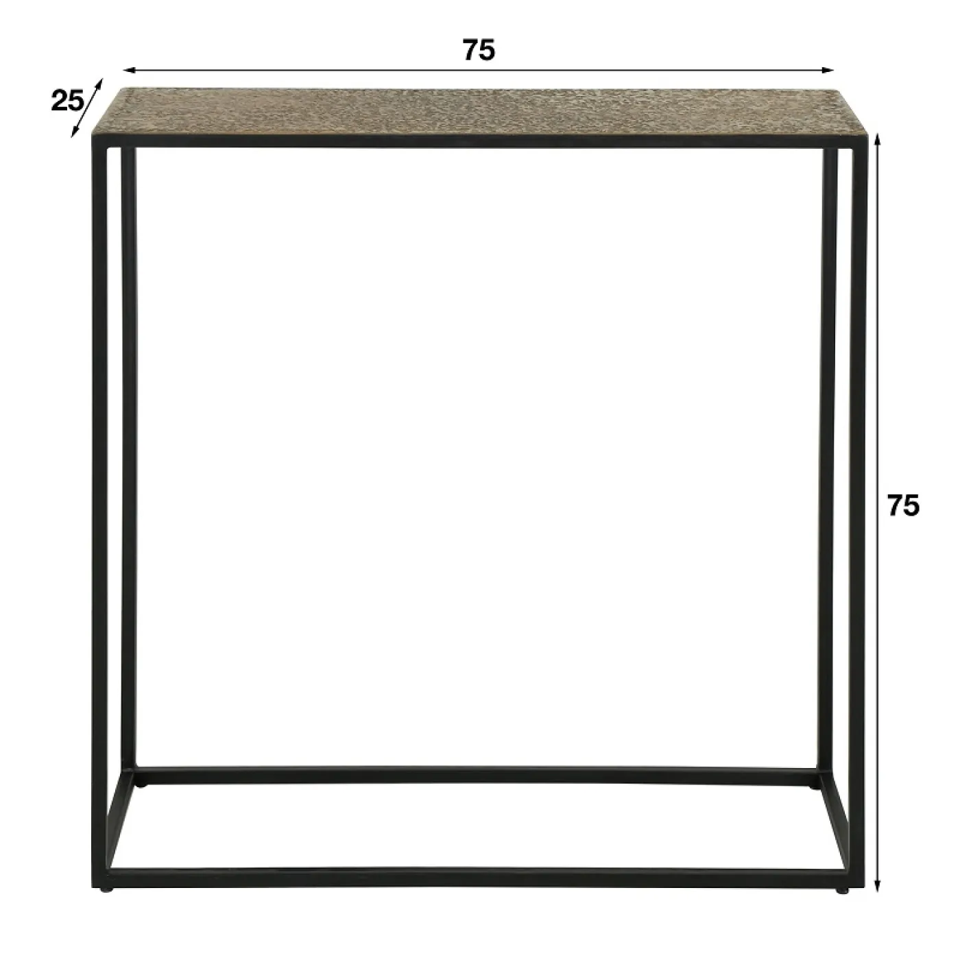 Konsolentisch Vuel | Metall | metallic / antike Bronze