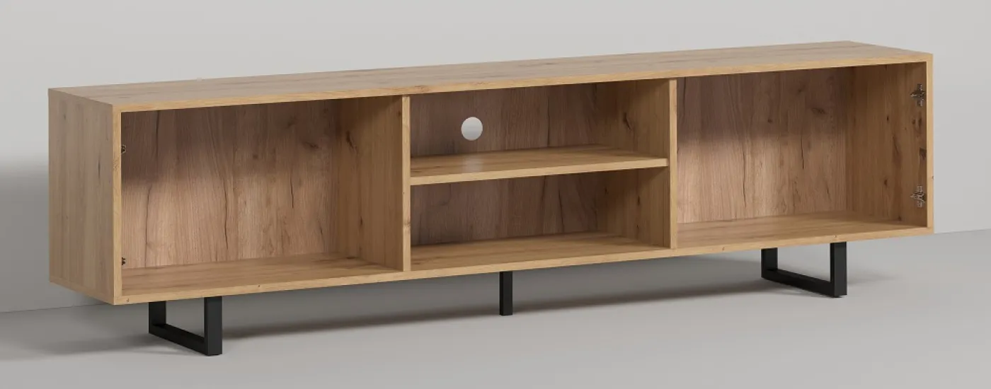Lowboard TV-Schrank Sentra | Artisan Eiche / Dark Green