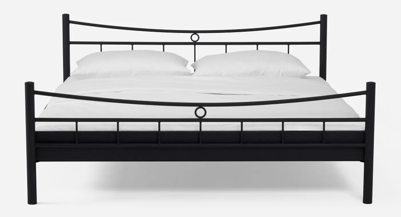 Metallbett Iris 2 | schwarz | 100x200 | mit Fußteil