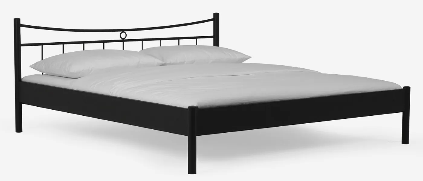 Metallbett Iris 2 | schwarz | 160x200 | ohne Fußteil