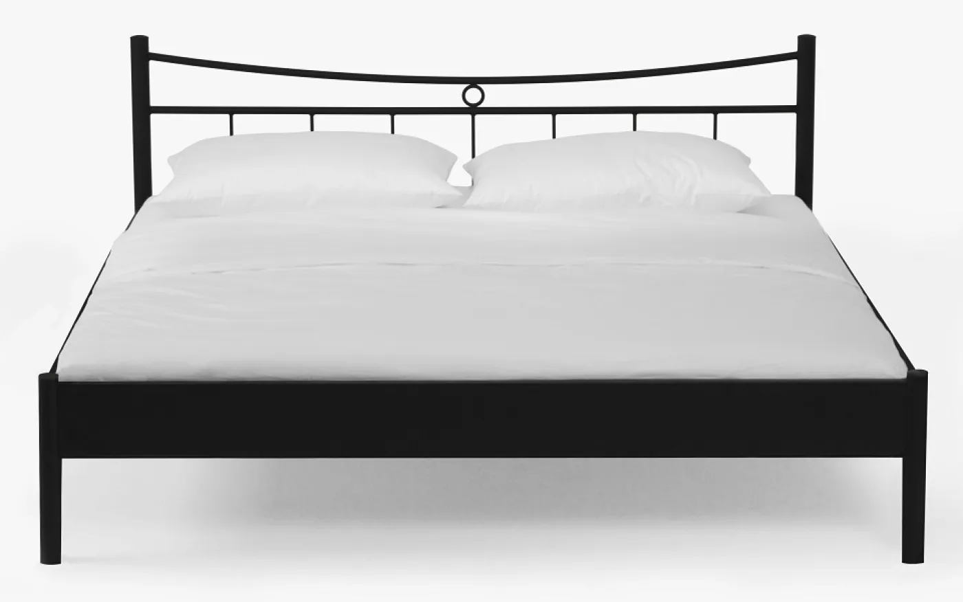 Metallbett Iris 2 | schwarz | 180x190 | ohne Fußteil