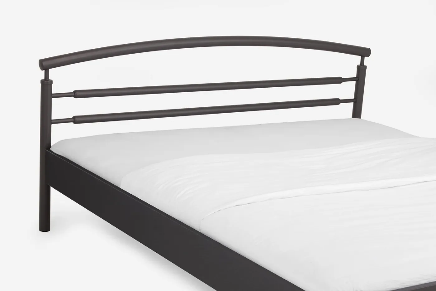 Metallbett Iris | mit Kopfteil | schwarz | 090x220