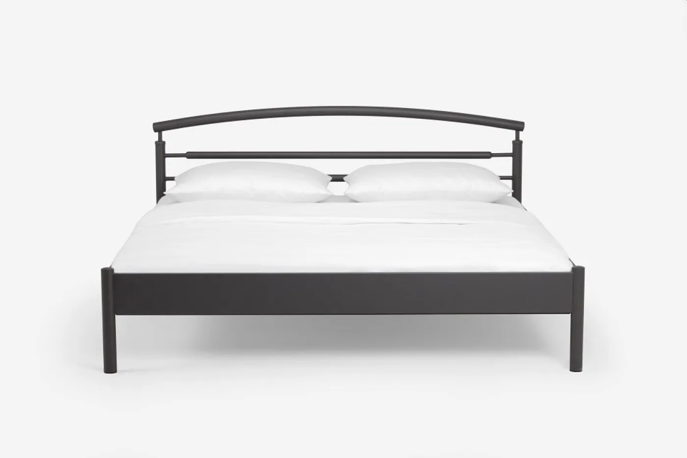 Metallbett Iris | mit Kopfteil | schwarz | 100x220