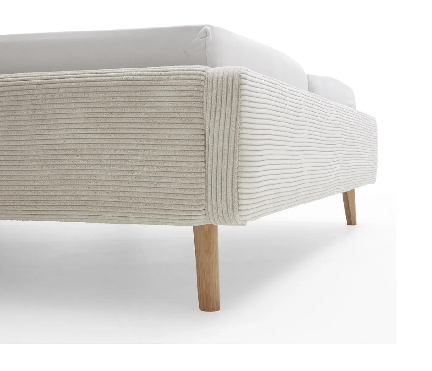 Polsterbett Mattis Cord | beige | 180 x 200 cm | mit Lattenrost & Bettkasten